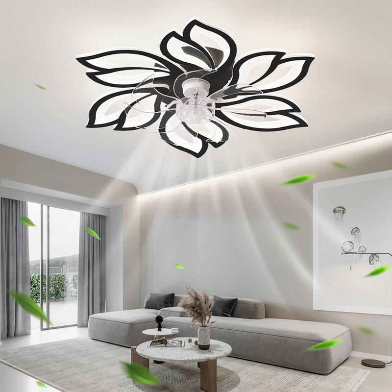 25.5In Ceiling Fan With Lights, Remote Control 3 Color Temperatures,6 Gear Wind Speed Fan Light, White