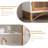 White + Brown + Gold Solid + Manufactured Wood + Glass + Iron Display Cases