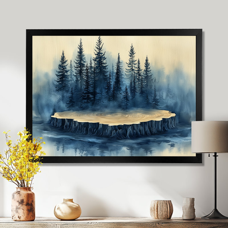 Forêt d'hiver sur bois, diapositive Harmony II - forêt, art mural, Reproduction encadrée d'une seule photo, H 30 po x l 40 po