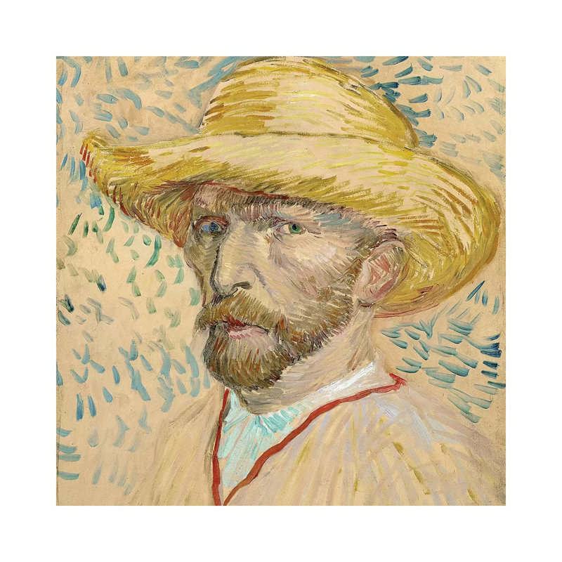 Van Gogh: Self Portrait by Vincent Van Gogh - Wrapped Canvas Painting, 30.48 cm H x 30.48 cm W