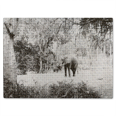 Elephant Jungle Glass Chopping Board