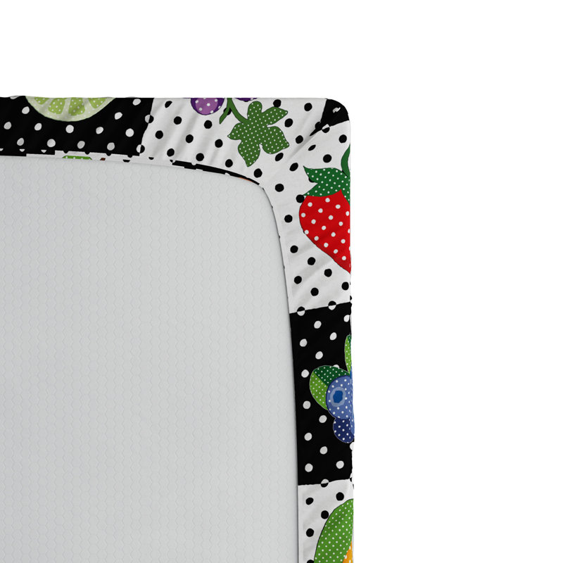 Microfiber Geometric Fitted Sheet, Queen Fitted Sheet