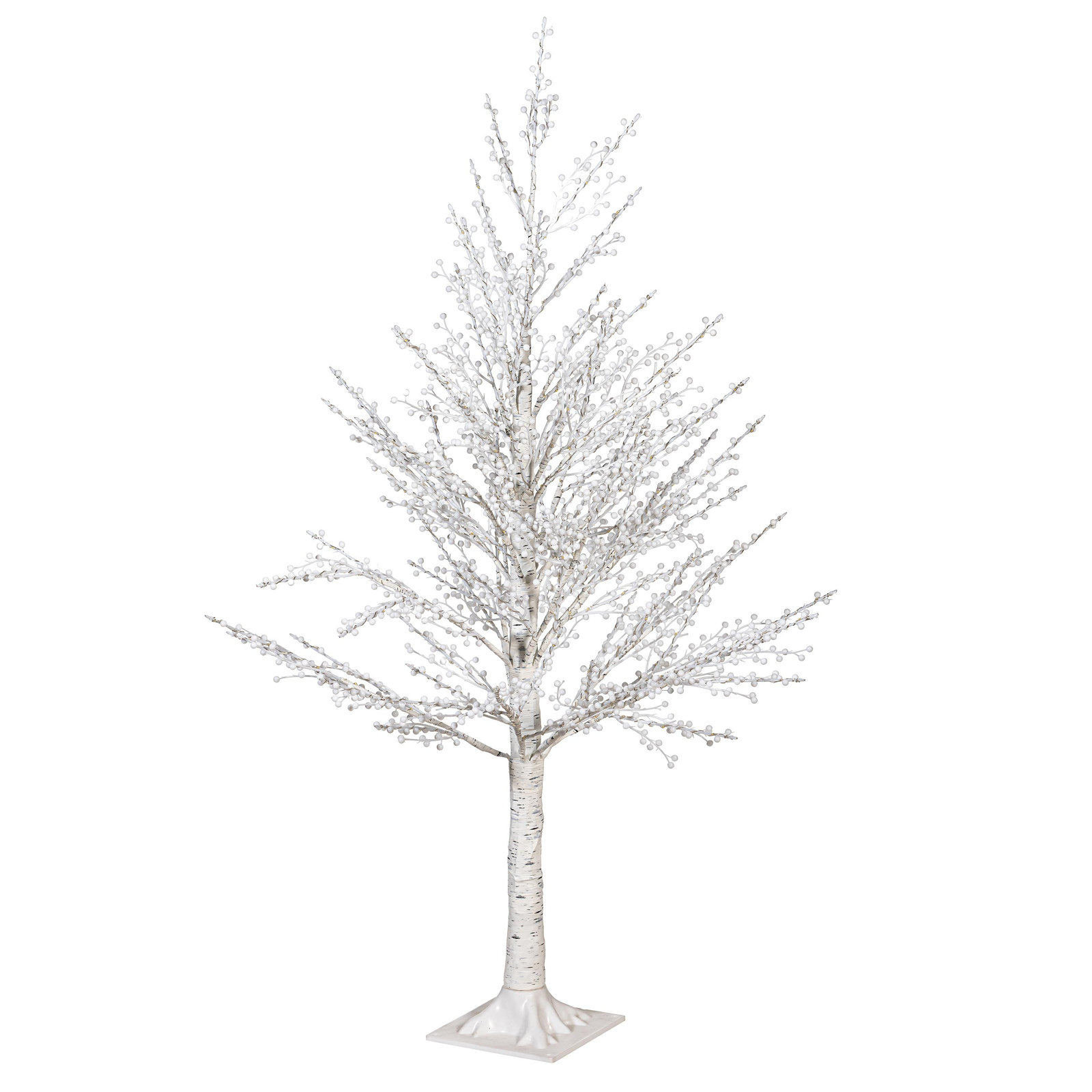 LED White Berry Tree, 48"H