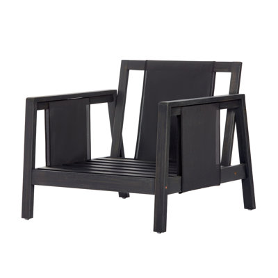Fauteuil club d'extérieur avec structure en bois d'acacia