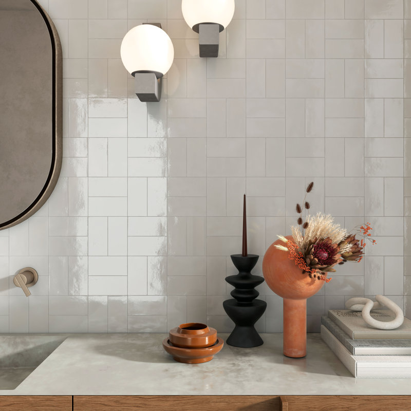 Carreau de céramique murale Piccolo, Gris