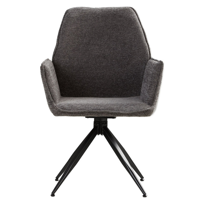 Carmelita 48cm H Upholstered Dining Chair in Grey, 6