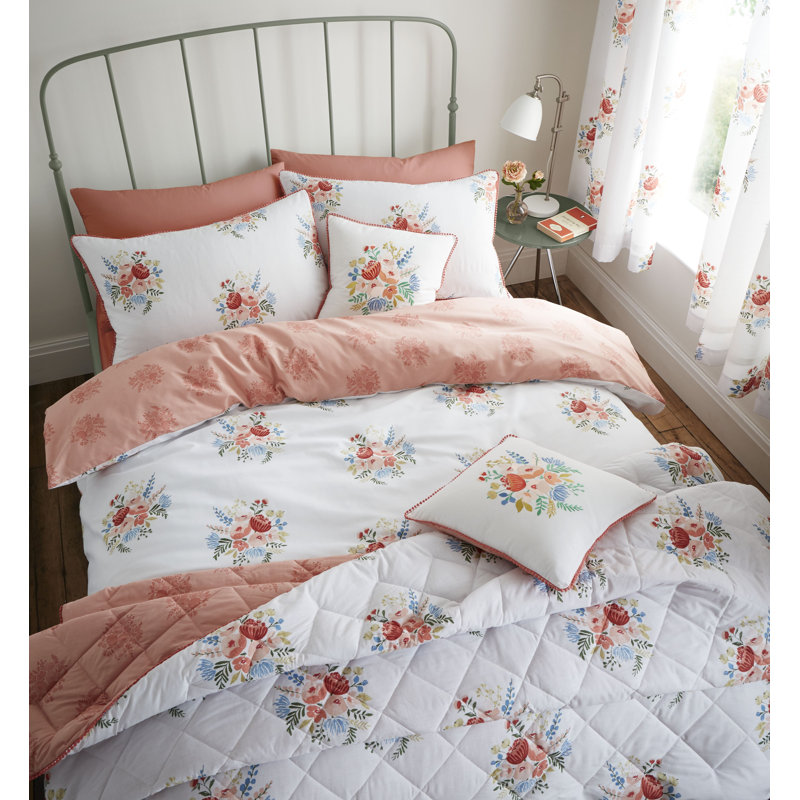Pom Pom Floral Cushion Cover