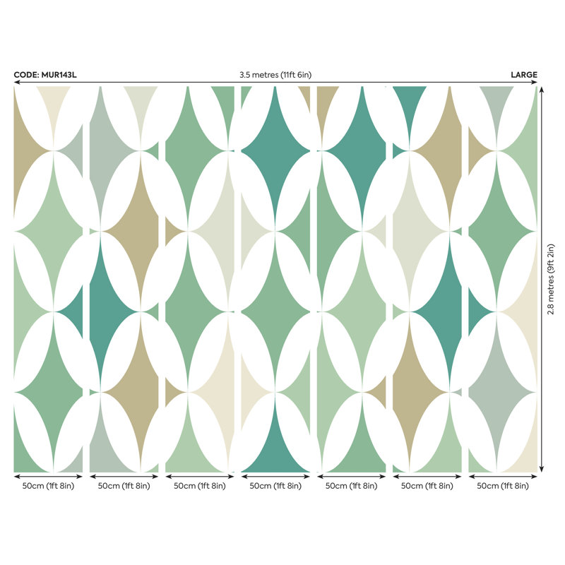 Stonegate Matte Wall Mural, 280 cm L x 350 cm W