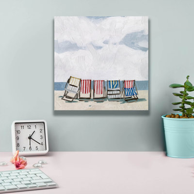  «Beach Trip 1» par Emma Scarvey, art mural sur toile, 12 po x 12 po