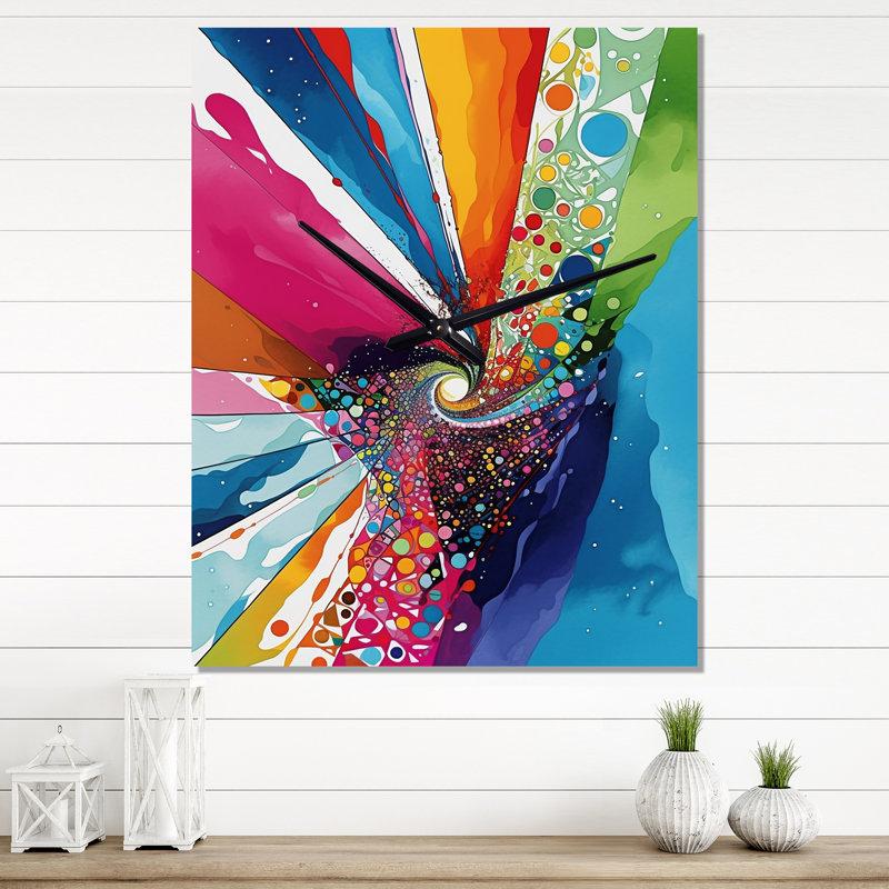Janelyn - Horloges murales abstraites, H 32 po x l 16 po x P 1 po