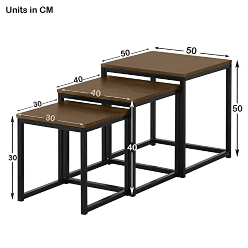 Babsy Frame Nesting Tables, Brown