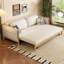 Canapé-lit en lin beige-1867900624