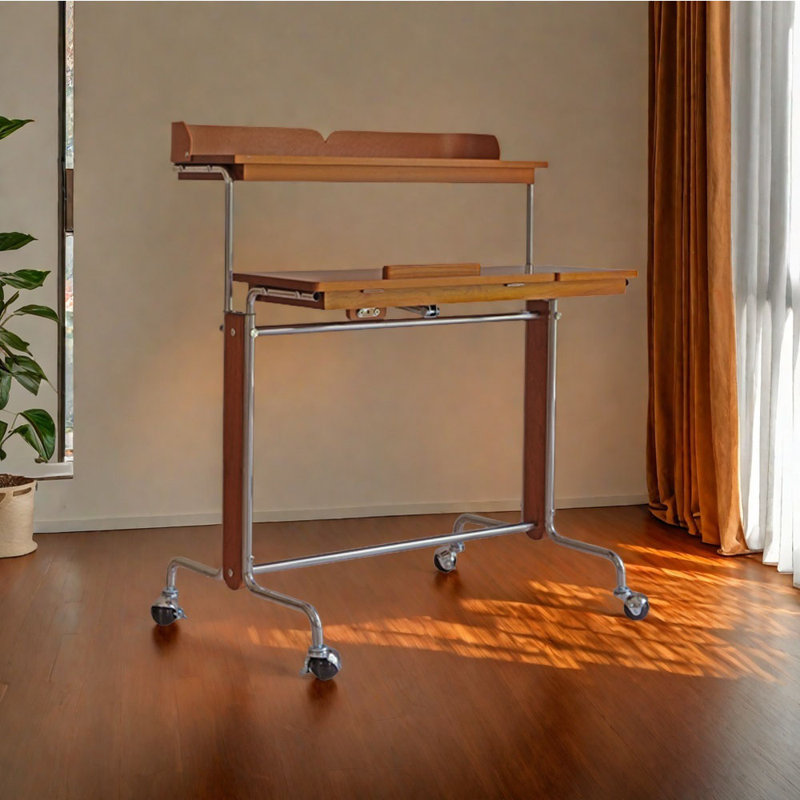 Bureau réglable de style italien, Brun