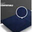 Non-Slip Microfibre, Navy, 40x60cm Rectangle Bath Rug