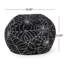 Fauteuil à billes Spiderweb de 3 pieds - noir et blanc, rembourré de mousse pour plus de douceur et de confort, housse à fermeture à glissière amovible, entretien facile, sac à éléments de décoration moderne, avec mousse durable, fermeture à glissière,