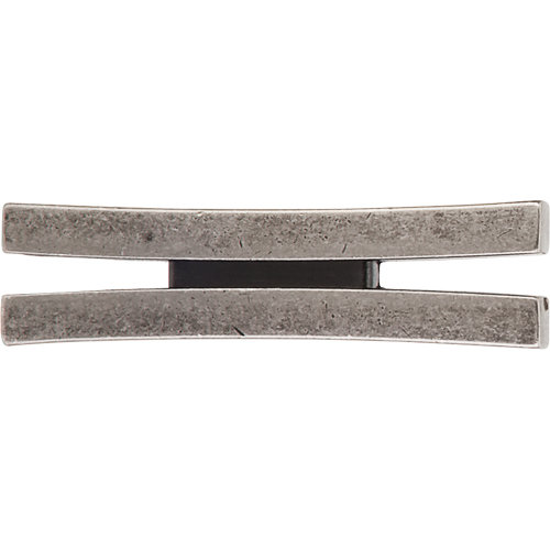 Flared 2 5/8" Length Geometric Knob, Pewter Antique