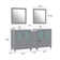 72" Double Bathroom Vanity with Top with Mirror