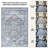 GLN Rugs Vintage Collection - Machine Washable Area Rug, Vintage Washable Rug, Non Slip Area Rug, Low Pile Living Room Rug, Bedroom Rug, Bathroom Rug - Easy Clean (Blue and Gray Area Rug)-1965013824