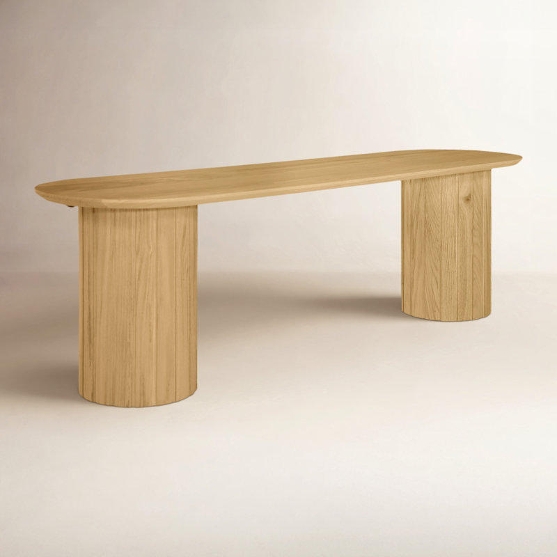 Povera Solid Wood Bench, Natural