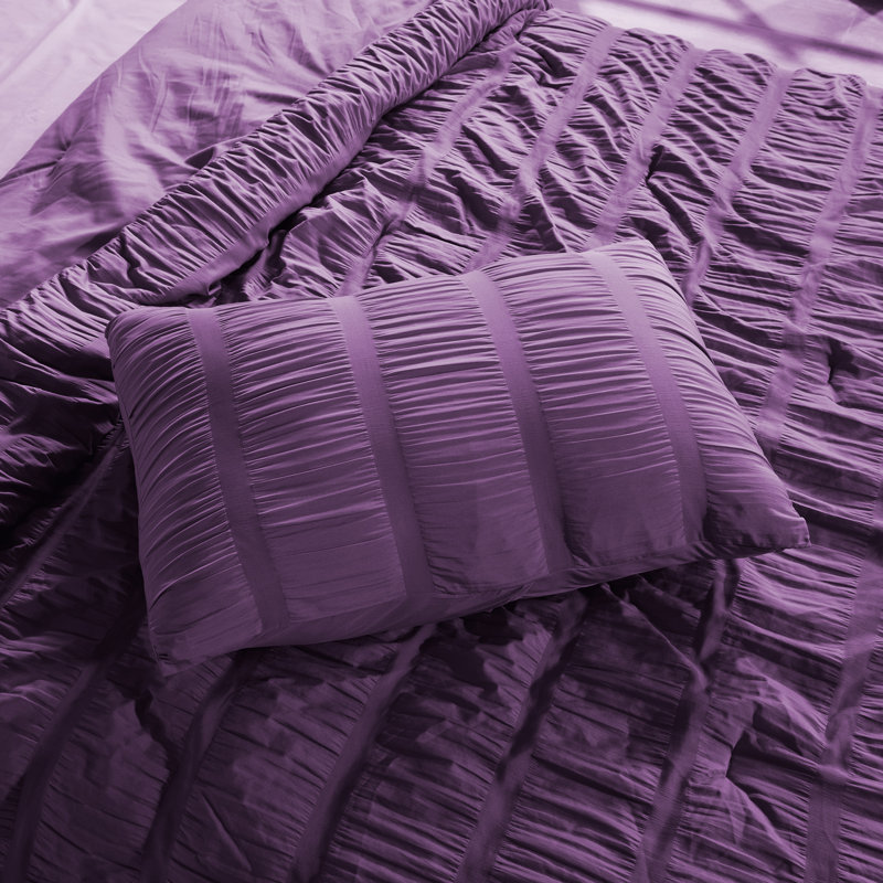 Comforter Set, Purple, Full/Queen Comforter + 2 Standard Shams