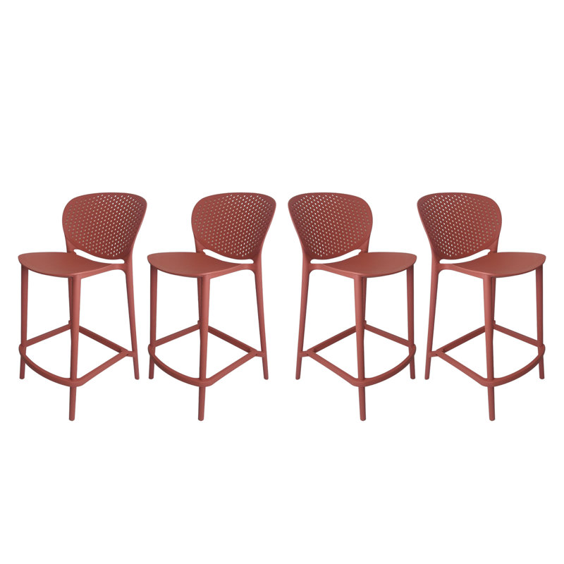 Anferny Counter Stool, Orange, Counter Stool (24" Seat Height)