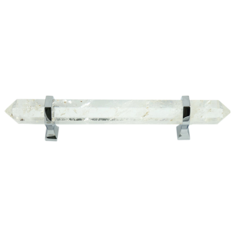 4" Center to Center Bar Pull, Chrome/Clear
