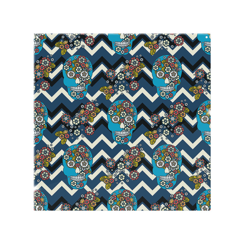 Embroidery Simplified Ethnic Skull Pattern Splash Back