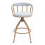 Tabouret de bar pivotant de 26 po de hauteur comptoir, ensemble de 2 sièges Kaitlin avec structure en métal, chaises de bar de style industriel moderne-957765857-957765855