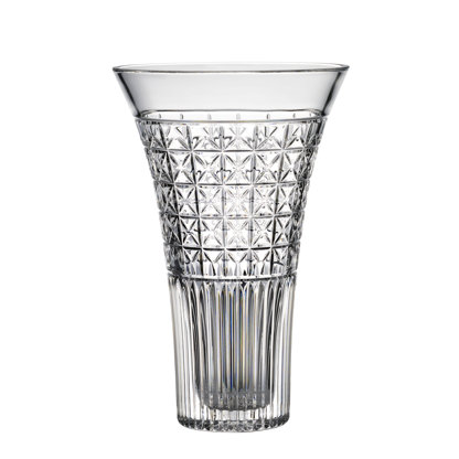 Aran Clear 12" Crystal Table Vase