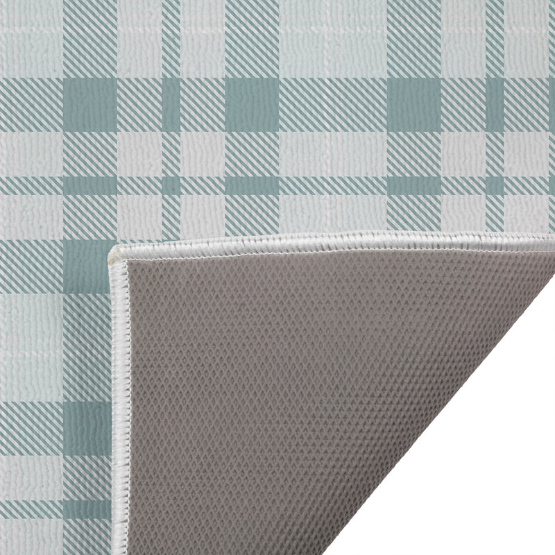 Gen Plaid Outdoor Doormat, Slate/Blue, 17'' W x 24'' L