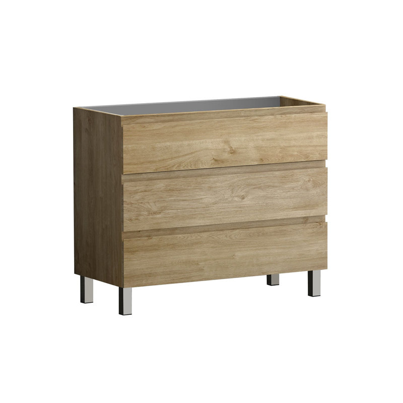Meuble-lavabo de salle de bain Collection COSTA par DAX, Marron clair, L 32 po