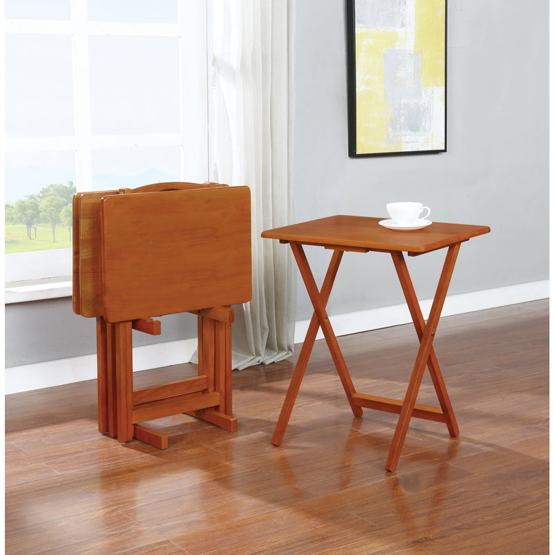 Ensemble de tables-plateaux 4 pièces Mariefred, Brun
