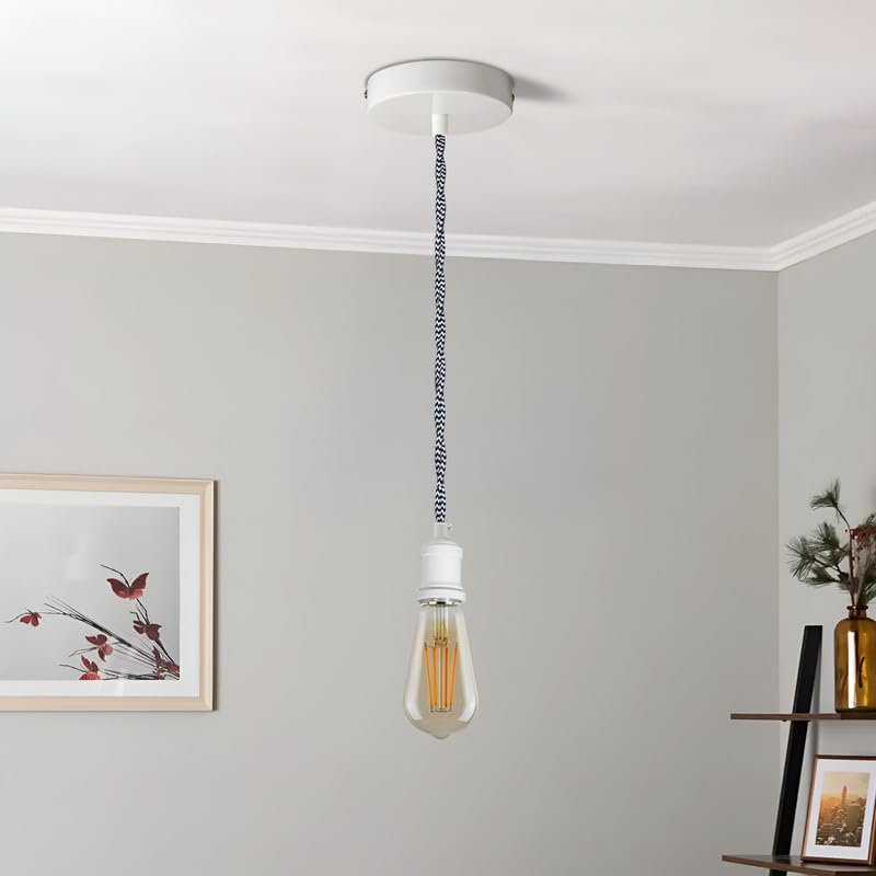 1 - Light Single Pendant, White