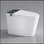 Toilette moderne et intelligente avec siège de bidet intégré, siège d'auto ouverture / fermeture de toilette intelligent, capteur de pied, affichage à DEL, veilleuse, eau chaude et sécheuse, blanc