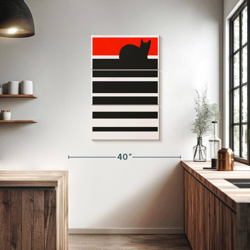 Brampt Digital Sunset Cat, 38" H x 24" W