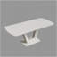 62,99-78,74 po, table de salle à manger blanche et grise, table de salle à manger en panneau de fibres à densité moyenne et table de salle à manger extensible de style industriel moderne avec pieds en forme de U, convient à la maison et au bureau