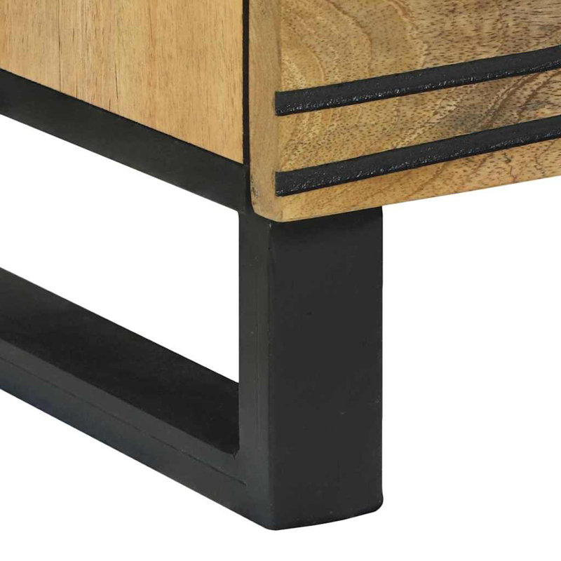 60cm Solid Wood Sideboard, Brown