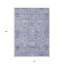 Tapis intérieur lavable damassé bleu et gris 10 pi x 14 pi