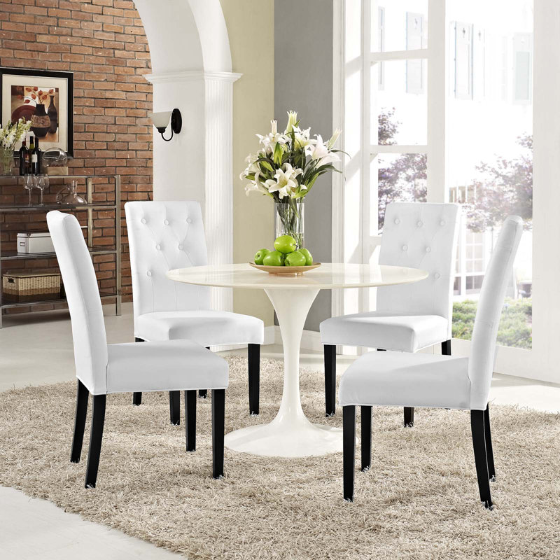 Chaise d'appoint Modway Confer, Vinyle blanc