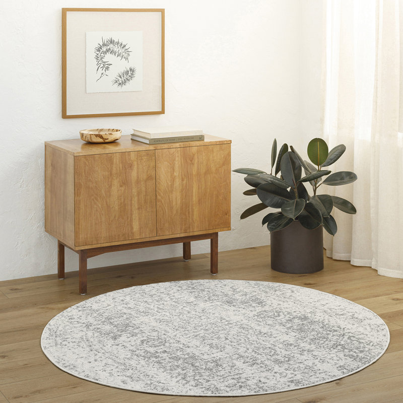 Brambach Power Loom Light Grey/Beige Rug, Round 160cm