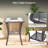 Craftedcane 5-Person Outdoor  PE Wicker Patio Conversation Set With 6" Thickness Cushions-120284832