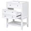 Meuble-lavabo 24 po avec lavabo, armoire de rangement avec tiroir et tablette ouverte, cadre en bois massif