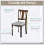 Ensemble de chaises de salle à manger élégantes pour 4 avec siège rembourré et structure en noyer durable, pour plus de confort et de style-1543454998