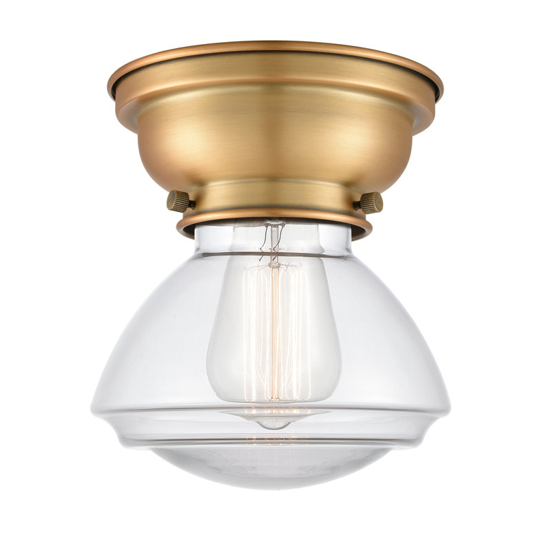 Heffington Glass Flush Mount, Clear, LED