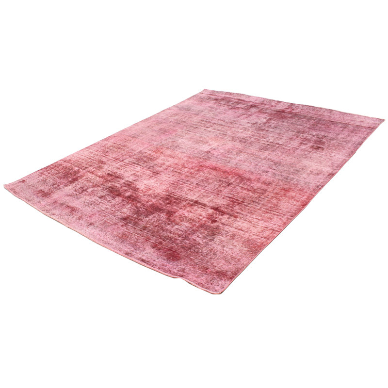 Tapis rouge foncé à transition de couleur 9 pi 1 po x 12 pi 5 po