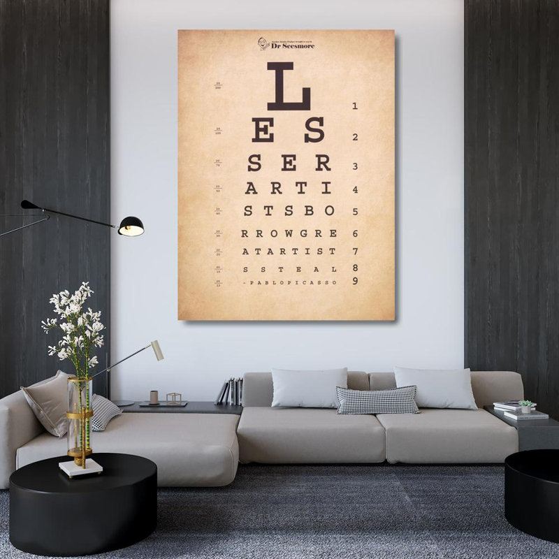 Picasso Eye Chart, 48" H x 36" W