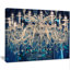 Vintage Blue Crystal Chandelier Canvas Wall Art - Crystal Chandelier-35105502-35105508