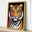 Tiger's Intense Gaze Modern - Wrapped Canvas-1227830114-1227830116