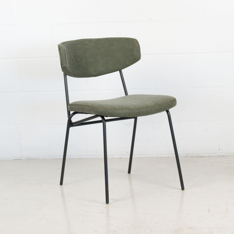 Chaise d'appoint rembourrée Macey, Vert