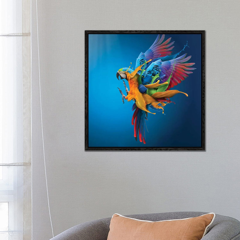 Flying Colours by Sulaiman Almawash - Gallery-Wrapped Canvas Giclée on Canvas, Black Floater Frame, 66.04 cm H x 66.04 cm W